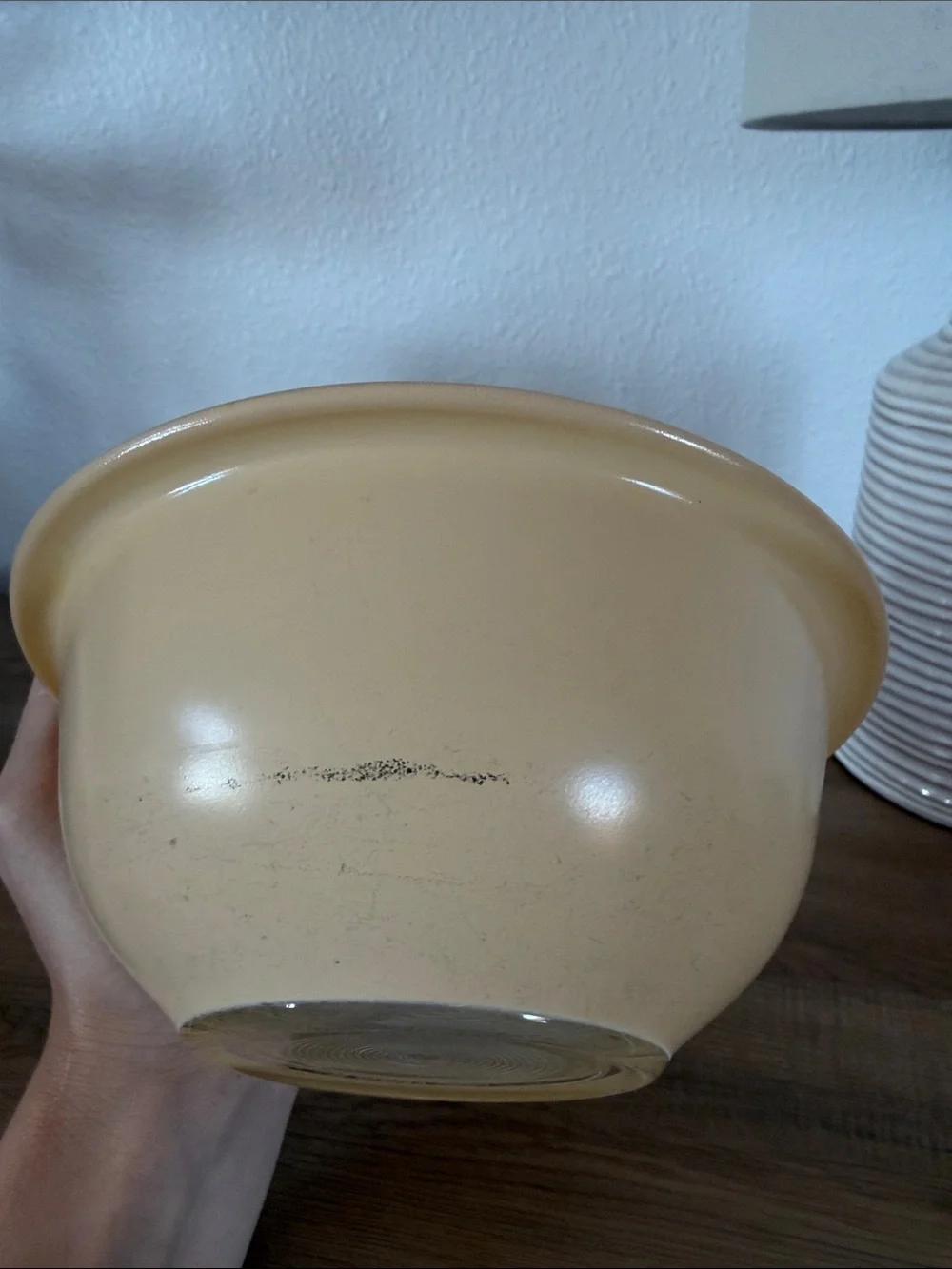 Pyrex pastel yellow